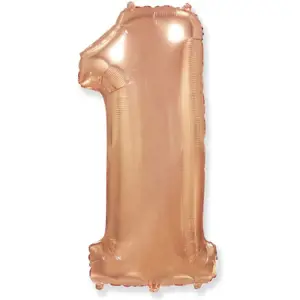 Balón foliový číslice růžovozlatá - Rose Gold 115 cm - 1 - FLEXMETAL