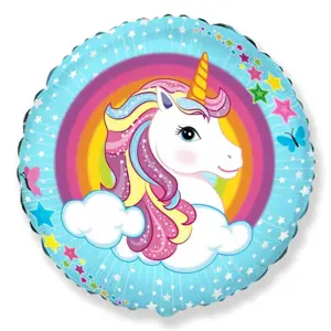 Balón foliový Jednorožec - Unicorn 45 cm - FLEXMETAL