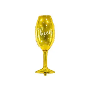 Balón fóliový Sklenice šampaňského - champagne "Cheers" 28x80 cm - Partydeco