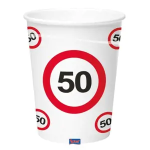 Kelímky dopravní značka 50, 350 ml 8 ks/bal. - Folat