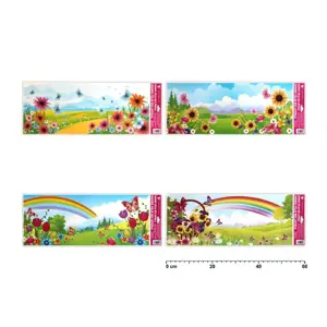 Okenní fólie 844 krajinka s duhou 60x22,5cm -