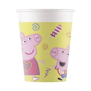 Papírové kelímky prasátko Peppa "Peppa Pig", 200 ml, 8 ks - GoDan