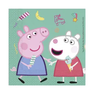 Papírové ubrousky prasátko  Pepa - Peppa Pig - 33x33 cm, 20 ks - GoDan