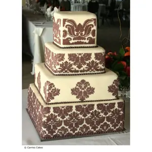 Stencil - Damask Cake sada -