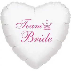 Team Bride balónek foliový bílý -