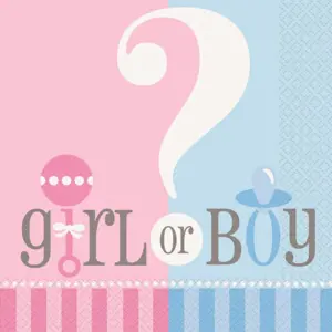 Ubrousky Gender reveal "Girl or Boy" - "Holka nebo kluk" - UNIQUE