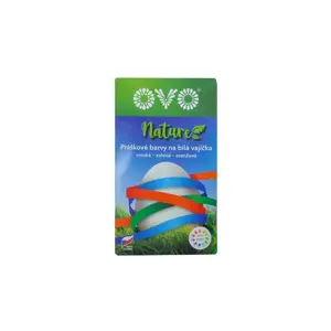 Velikonoční barvy na vajíčka OVO NATURE prášek 5g modrá, zelená, oranžová -