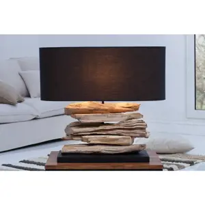 Estila Designová stolní lampa Riverine II černá