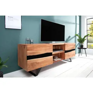 Estila Designový masivní TV stolek Amazonas 160cm