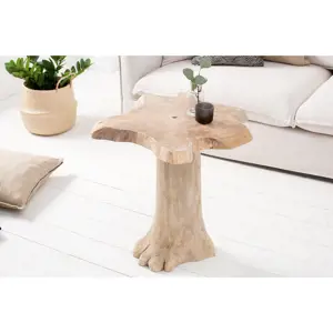 Estila Designový příruční stolek Teak Root 60cm