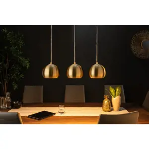 Estila Designový set 3 lamp závěsných lamp Amaris zlaté