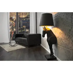 Estila Extravagantní stylová stojací lampa Black Beauty černá