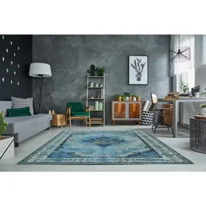 Estila Luxusní vintage koberec Levante 240x160cm modrý