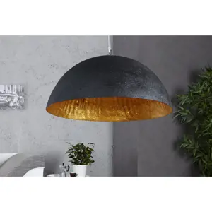 Estila Moderní černo zlatá sklolaminátová lampa Glow