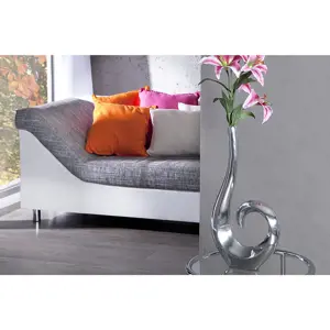 Estila Moderní stylová váza Wave silver 50cm