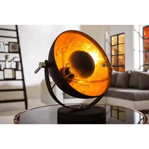 Estila Retro elegantní stolní lampa Studio 40 cm černá / zlatá