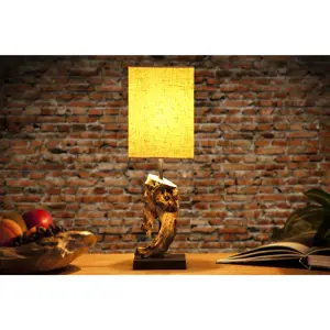 Estila Stylová stolní lampa Hypnotic 45cm béžová