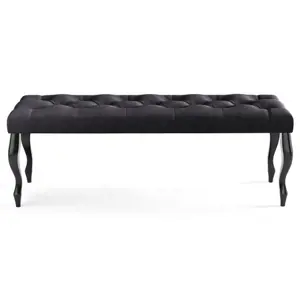 Lavice CHESTERFIELD 120x40 cm Černá