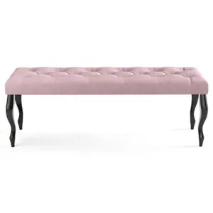 Lavice CHESTERFIELD 80x40 cm Světle růžová