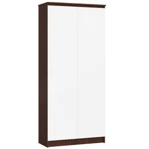 Regál R 80 cm CLP 2 dvířka 8 poliček wenge/bílá