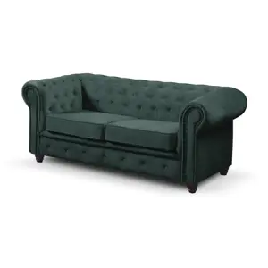 Rozkládací pohovka Infinity Chesterfield III Zelená