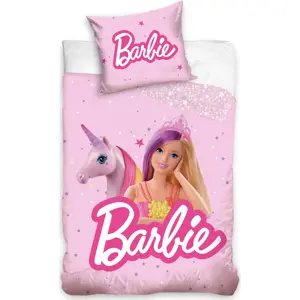 Greno Povlečení do postýlky 100x135+40x60 Barbie a Kouzelný Jednorožec