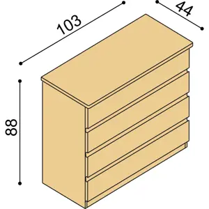 Komoda JELÍNEK DITA / DALILA CINK I2Z4 Buk, Přírodní