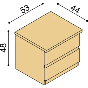 Noční stolek JELÍNEK DITA / DALILA CINK I1Z2 Materiál: Buk, Moření: Přírodní