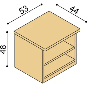 Noční stolek JELÍNEK DITA / DALILA CINK otevřený Materiál: Buk, Moření: Přírodní