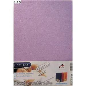 veratex Froté prostěradlo 100x200/25cm (č.13-fialkové)