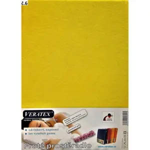 veratex Froté prostěradlo 100x200/25cm (č. 6-stř.žluté)