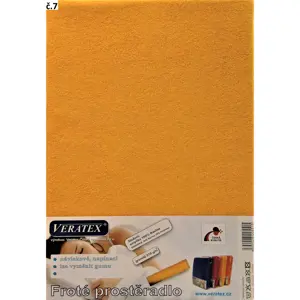 veratex Froté prostěradlo 100x200/25cm (č. 7-sytě žluté)