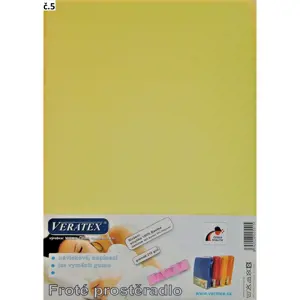 veratex Froté prostěradlo 140x200/20 cm (č. 5-sv.žlutá)