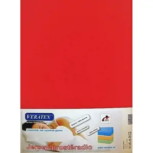 veratex Jersey prostěradlo 80x200/25 cm (č.18-červená)