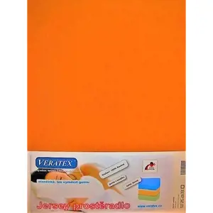 veratex Jersey prostěradlo 80x200/25 cm (č.23-oranžová)