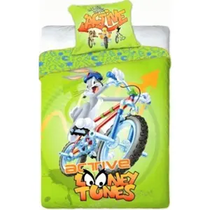 veratex Povlečení Looney Tunes active 140x200 (zelené)